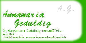 annamaria geduldig business card